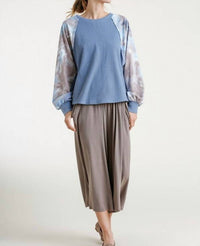 Umgee - Waffle Knit Tie Dye Top