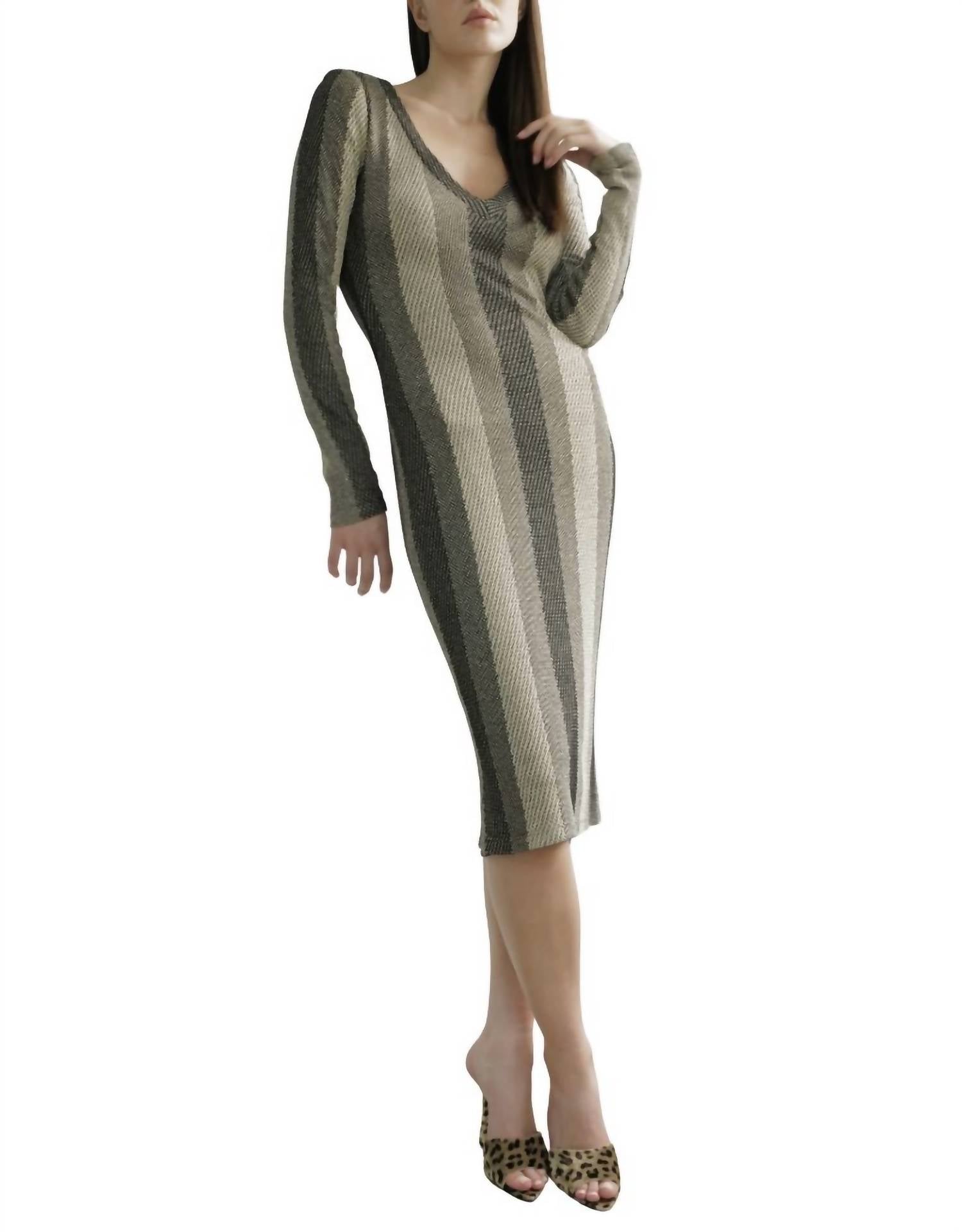 LE SUPERBE 60's Kate Midi Dress in moon glow - women's dress