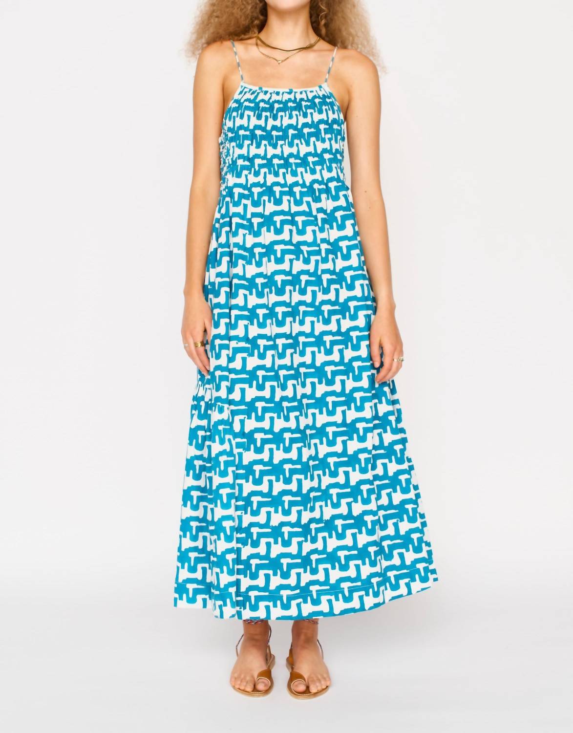 Mirth Janeiro Dress in azure popova - women's dress