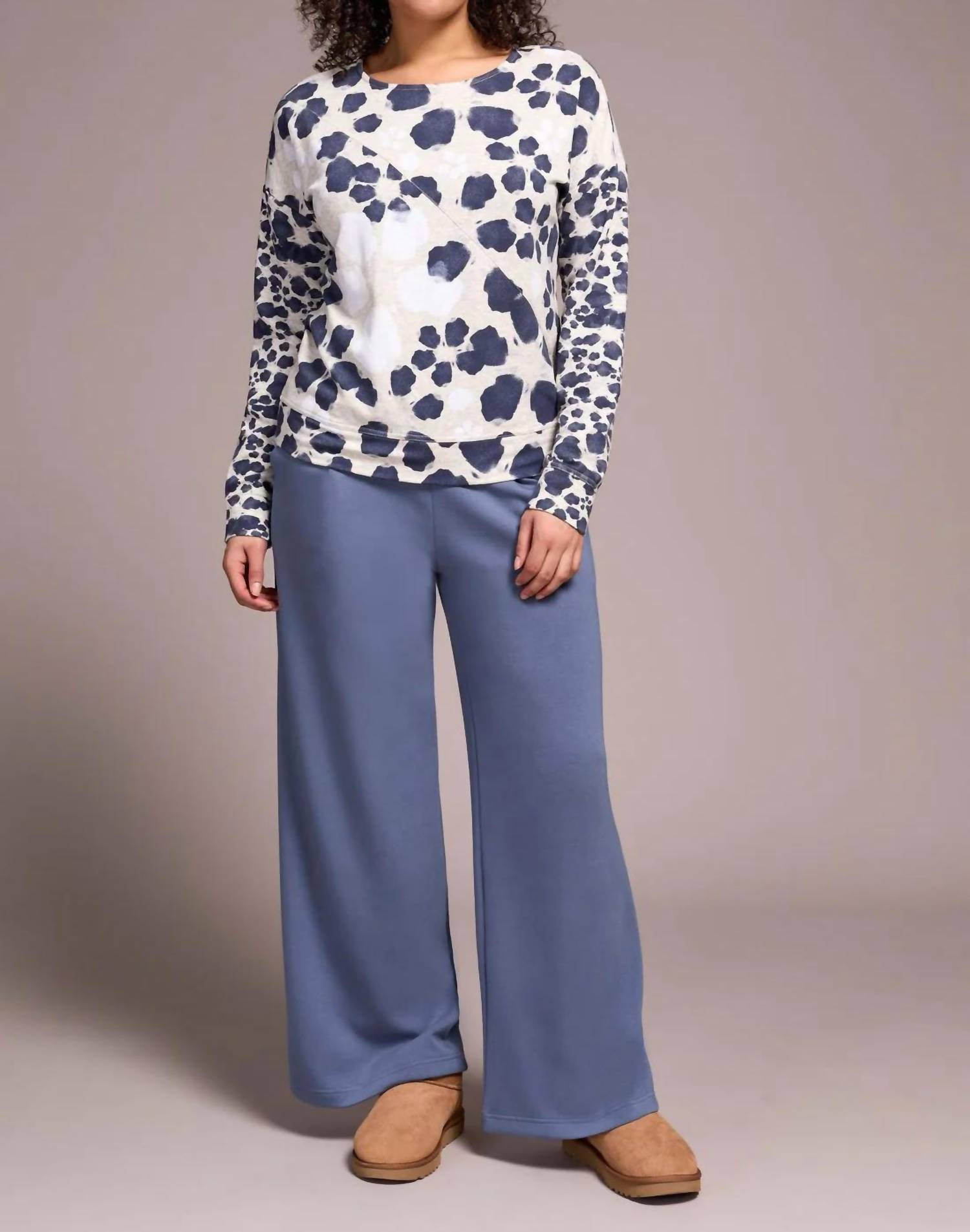 Tribal - French Terry Long Sleeve Crew Neck Top