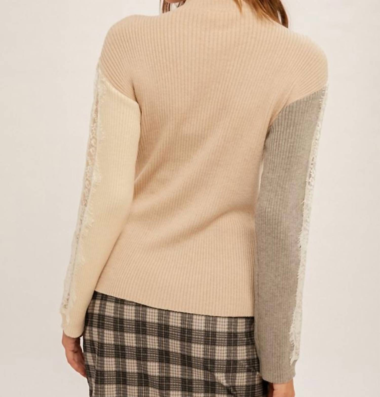 Hem & Thread - Lottie Lace Sleeve Sweater