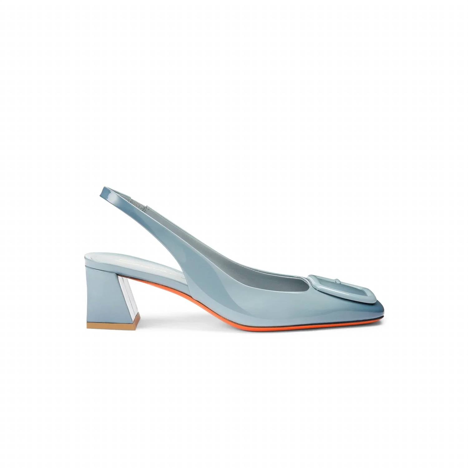 Santoni - Women's Patent Leather Slingback Mid-heel