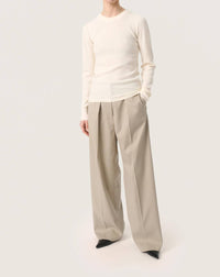 Soaked In Luxury - Spina Slim Fit Crew Neck Pullover Sweater