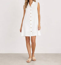Elan - Linen Button-front Dress