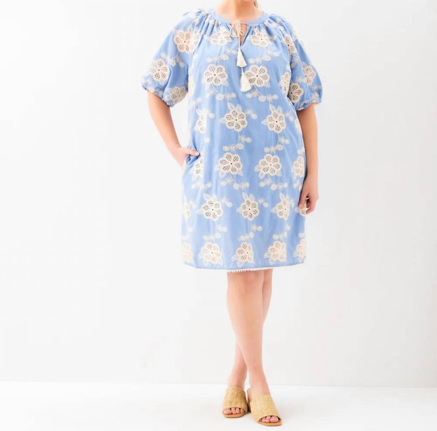 Karen Kane - Puff Sleeve Tassel Dress - Plus Size