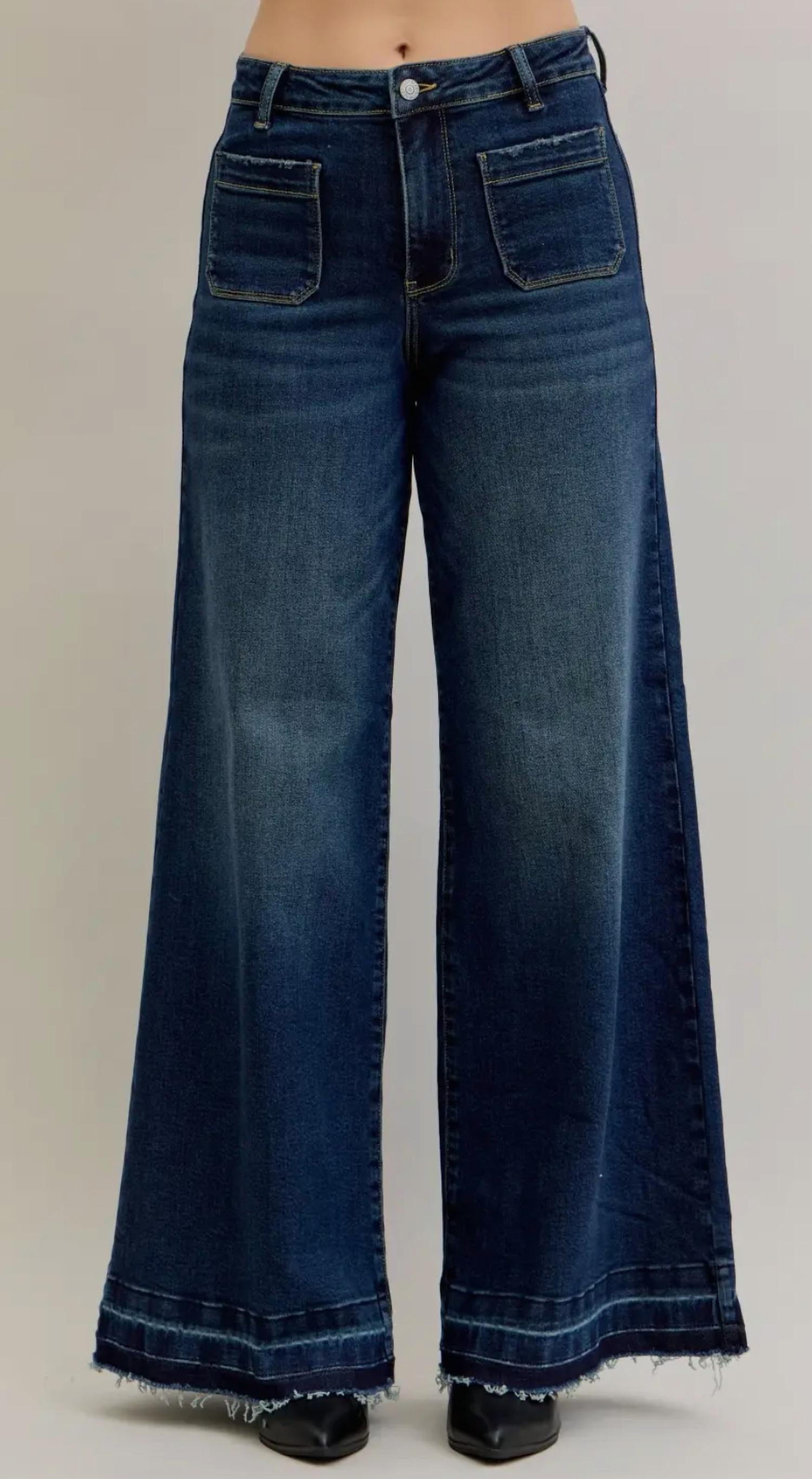 Judy Blue - Women's High Waisted Front Pocket Palazzo Pants