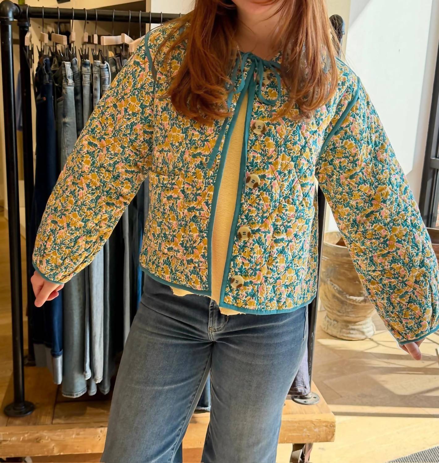 Sunshine Tienda - Reversible Floral Stevie Quilted Jacket