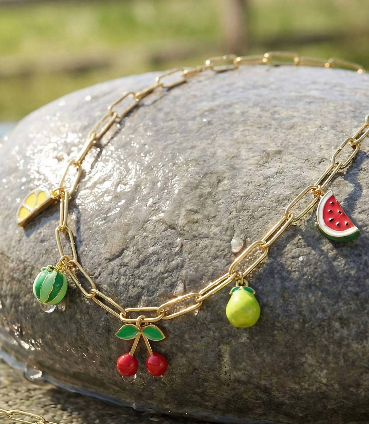 Farrah B Jewelry - Women's Fruit Charm Necklace