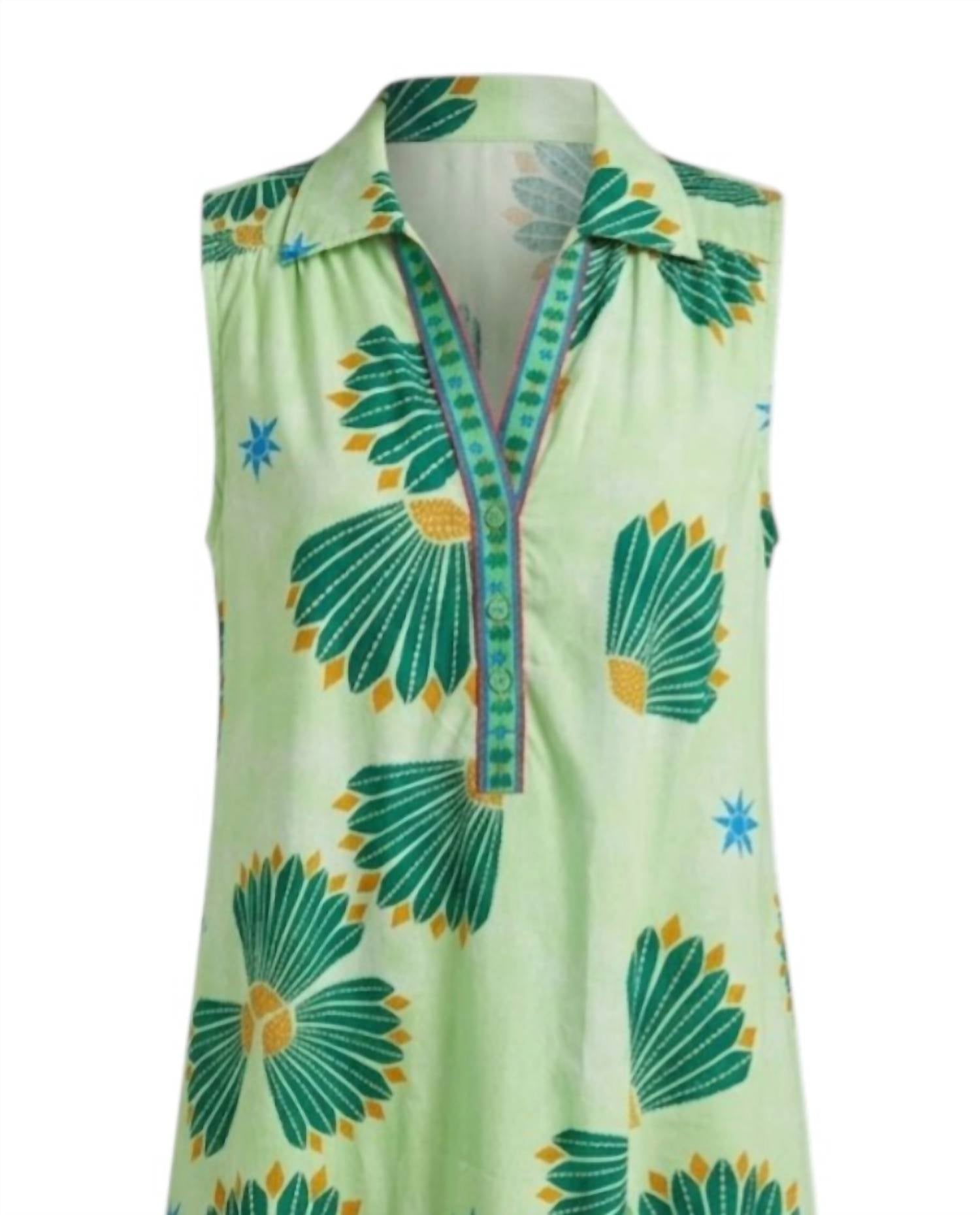 Maude Vivante - Luna Palm Breeze Poplin Dress