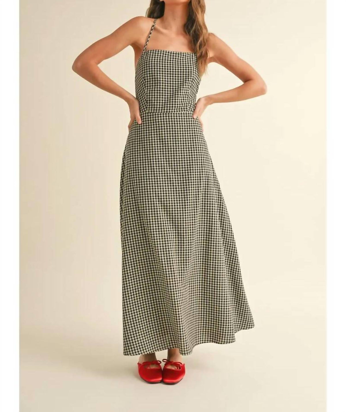 Miou Muse - Gingham Long Dress