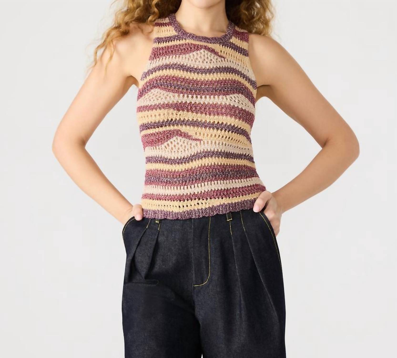 STEVE MADDEN Hannah Tank Top in rust - women's tank top