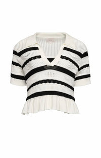 Cinq A Sept - Elvire Knit Polo Pullover Top