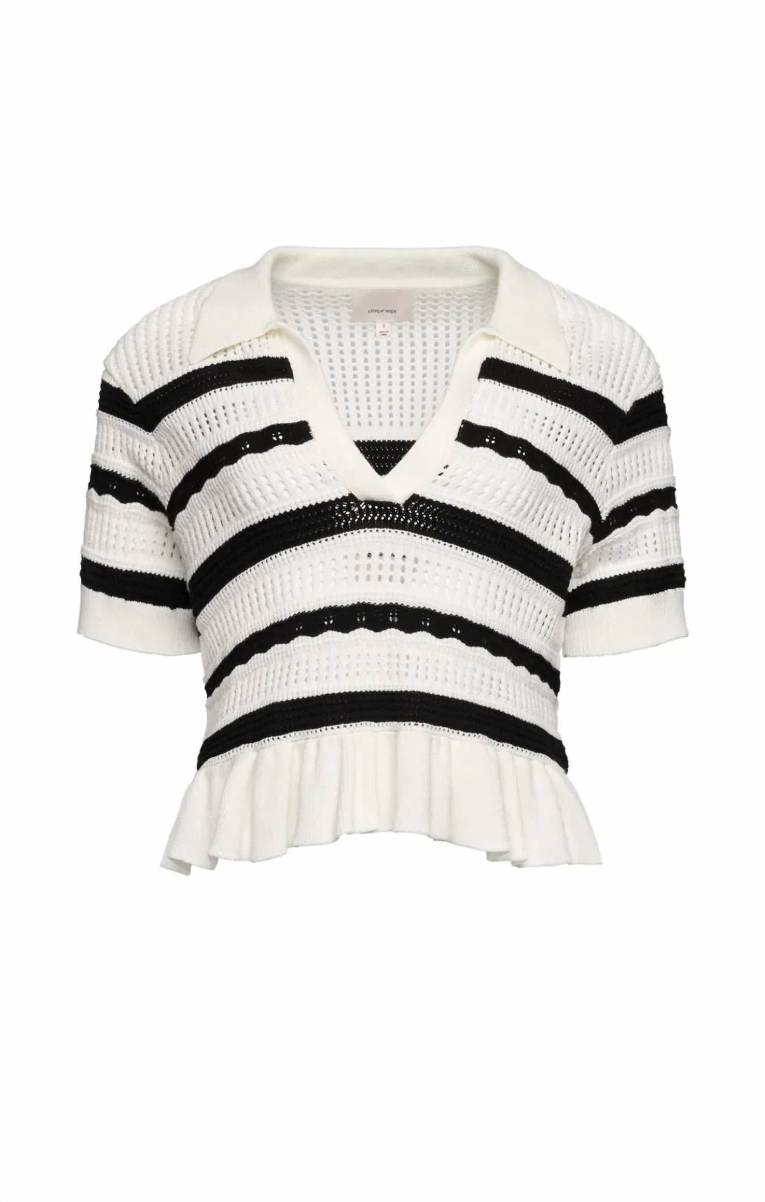 Cinq A Sept - Elvire Knit Polo Pullover Top