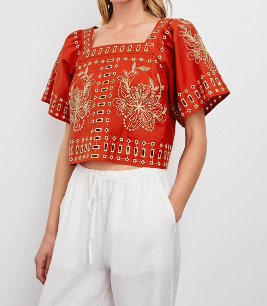 Rails - Laine Embroidered Eyelet Top