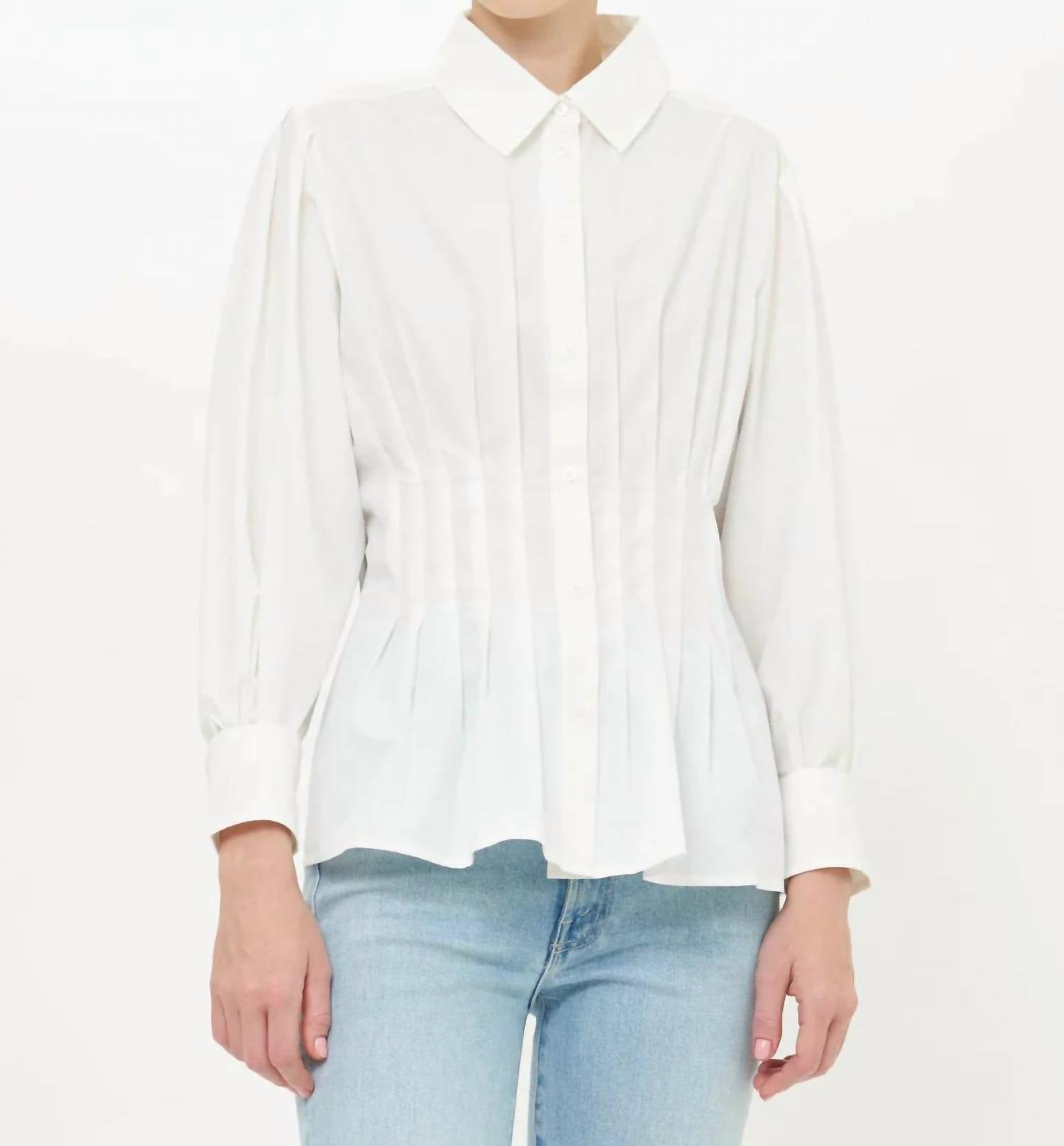 Oliphant - Elizabeth Soft Peplum Silhouette Top