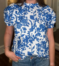 Thml - Flower Puff Sleeve Top