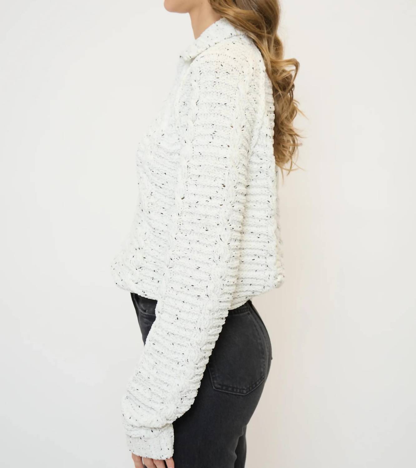 Central Park West - Tasha Cable Chenille Half Zip Jacket