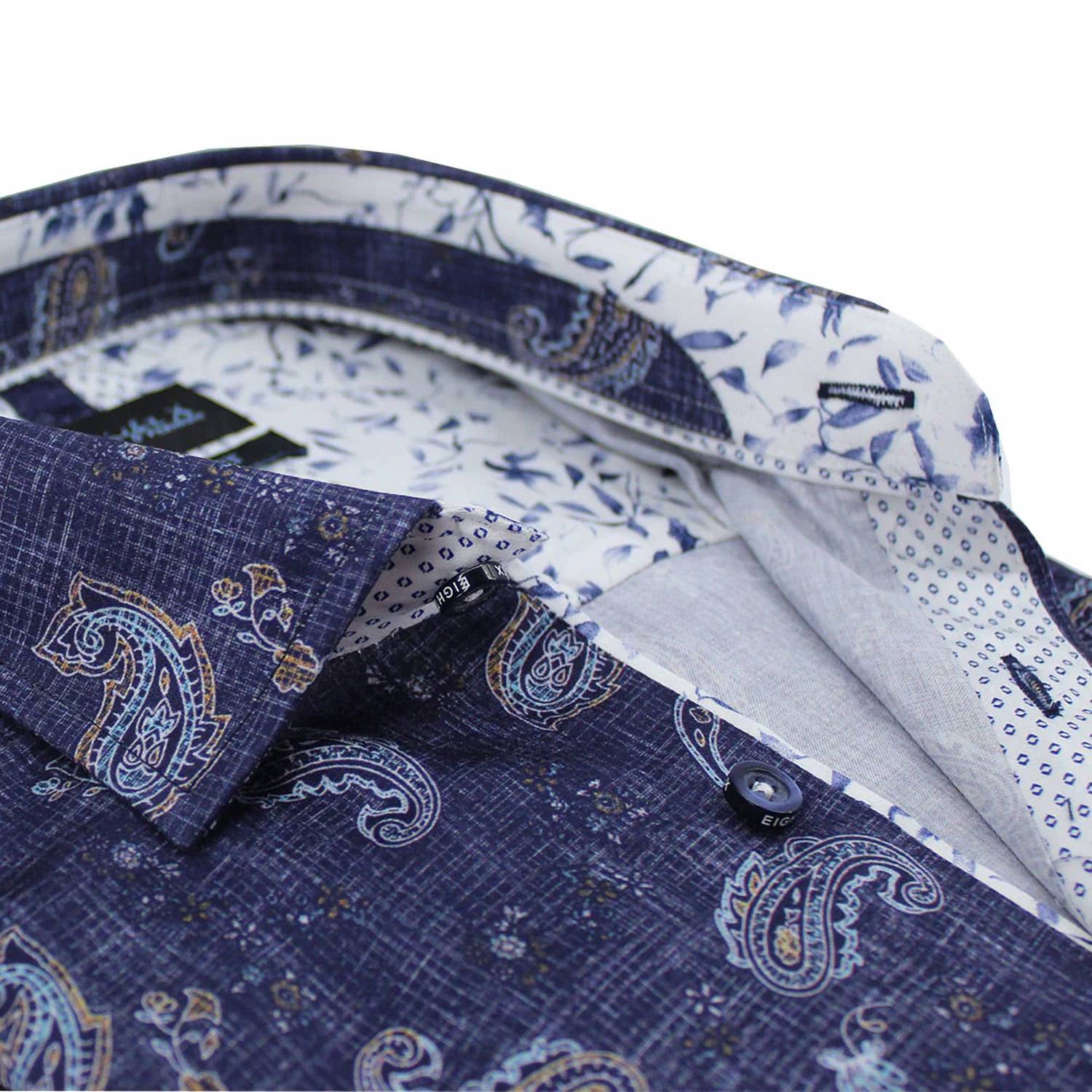 Eight X - Weave And Paisley Button Down Shirt