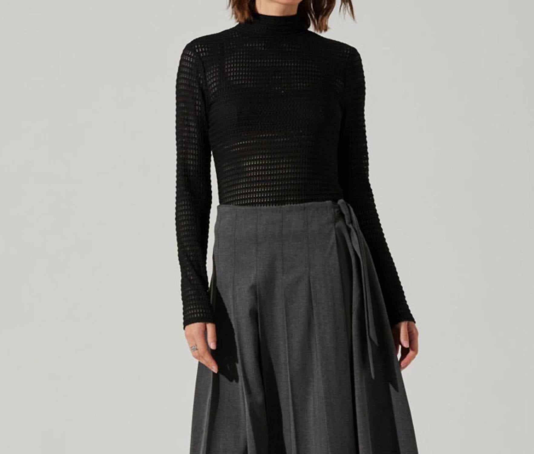 Astr - Lida Open Knit Top