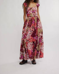 Free People Sasha Maxi Dress in strawberry combo 1 - women's dress