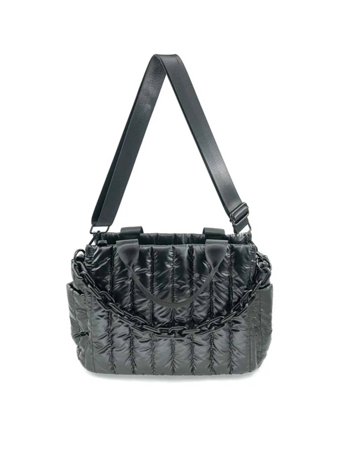 Bc Handbags - Puffer Tote Bag with Chain