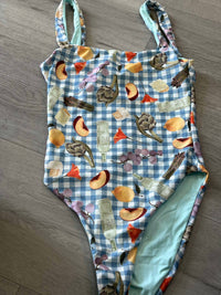 Aqua - Lisa Says Gah Printed One Piece Swimsuit