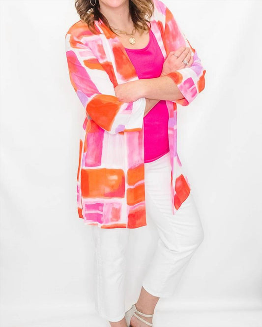 Multiples - Geometric Kimono Jacket