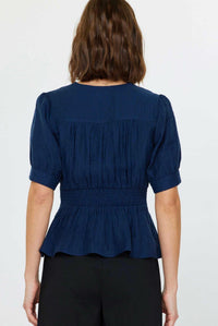 Current Air - Short Sleeve Twist Detail Blouse
