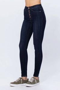 Judy Blue - High Waist Handsand Resin Skinny Jeans