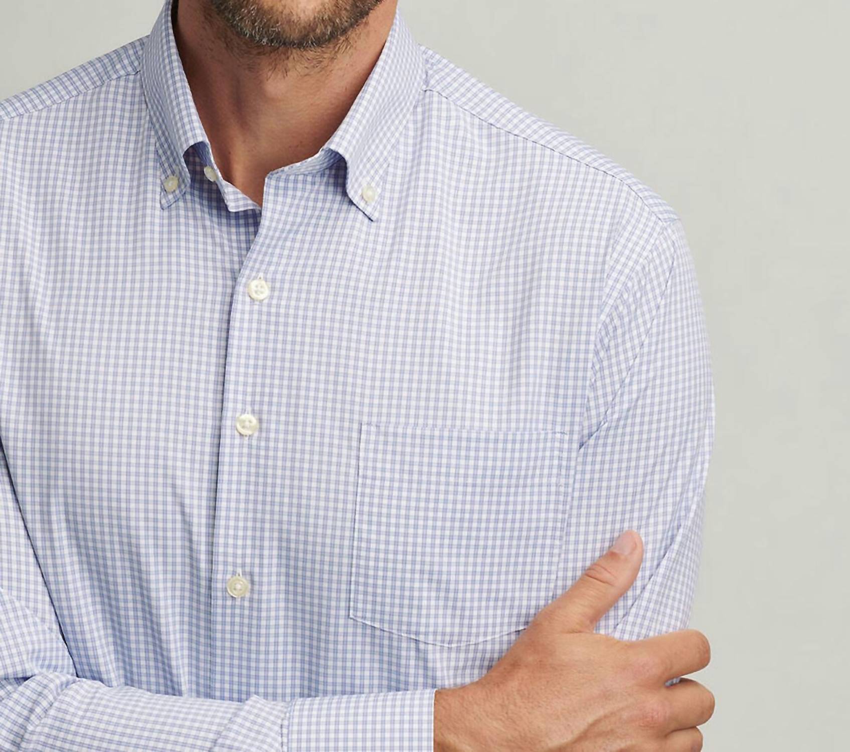 PETER MILLAR Derwent Performance Twill Shirt in wildflower - men's shirt - alternate view