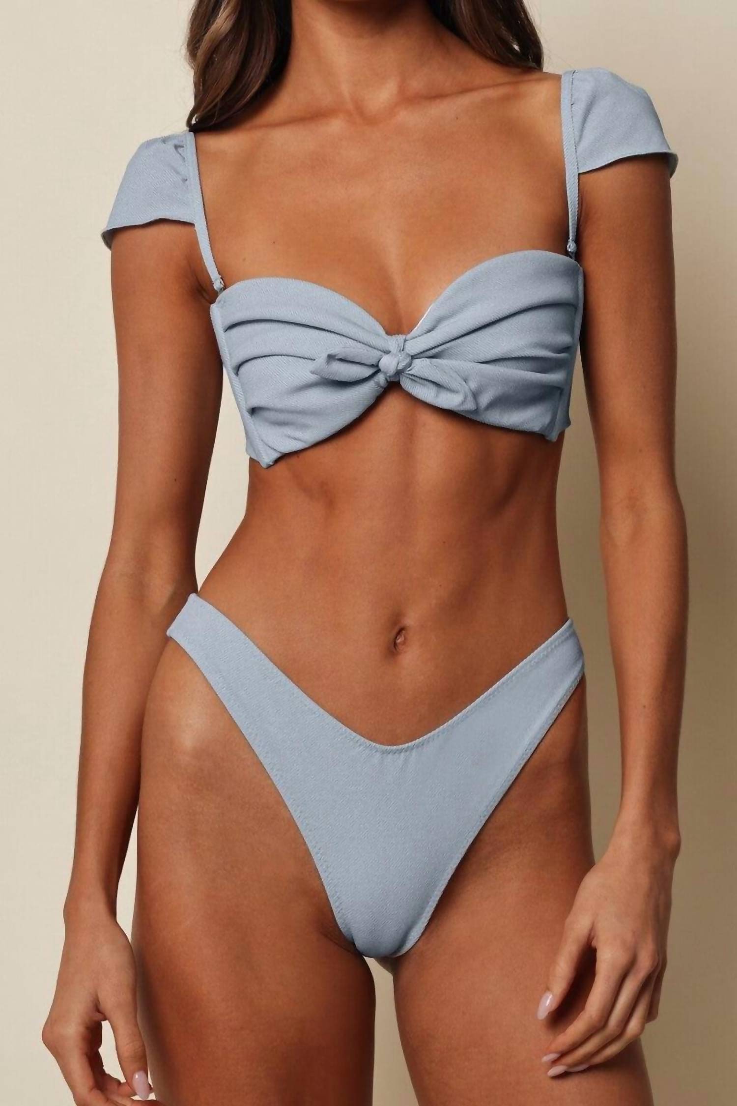 Montce - Added Coverage Lulu Zig-zag Stitch Bikini Bottom