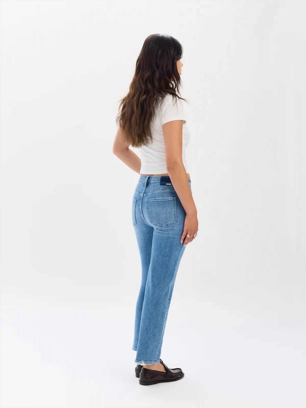 Daze - Rebel Mid Rise Ankle Slim Straight Leg Jeans