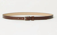 B-LOW THE BELT Enzo Mini Rugous Leather Belt in sepia silver - women's accessory