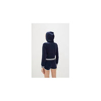Micro Terry Striped Rib Hoody Jacket