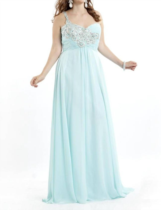 Rachel Allan - One Shoulder Chiffon Gown