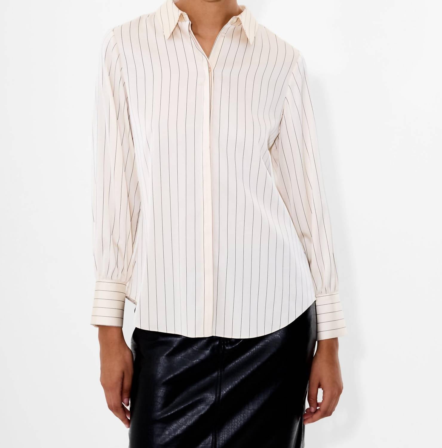 French Connection - Satin Pinstripe Blouse