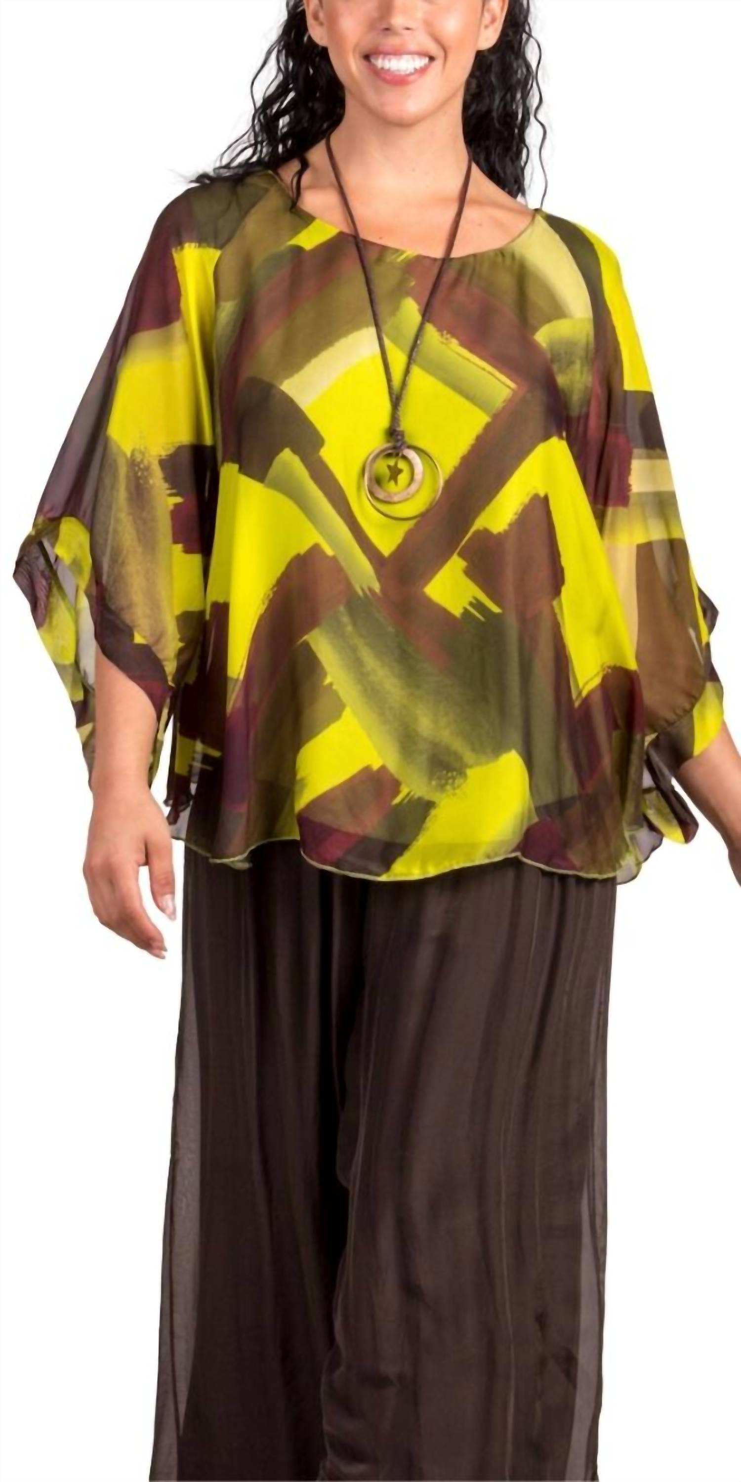 Gigi Moda - Coletta Brushstroke Silk Top
