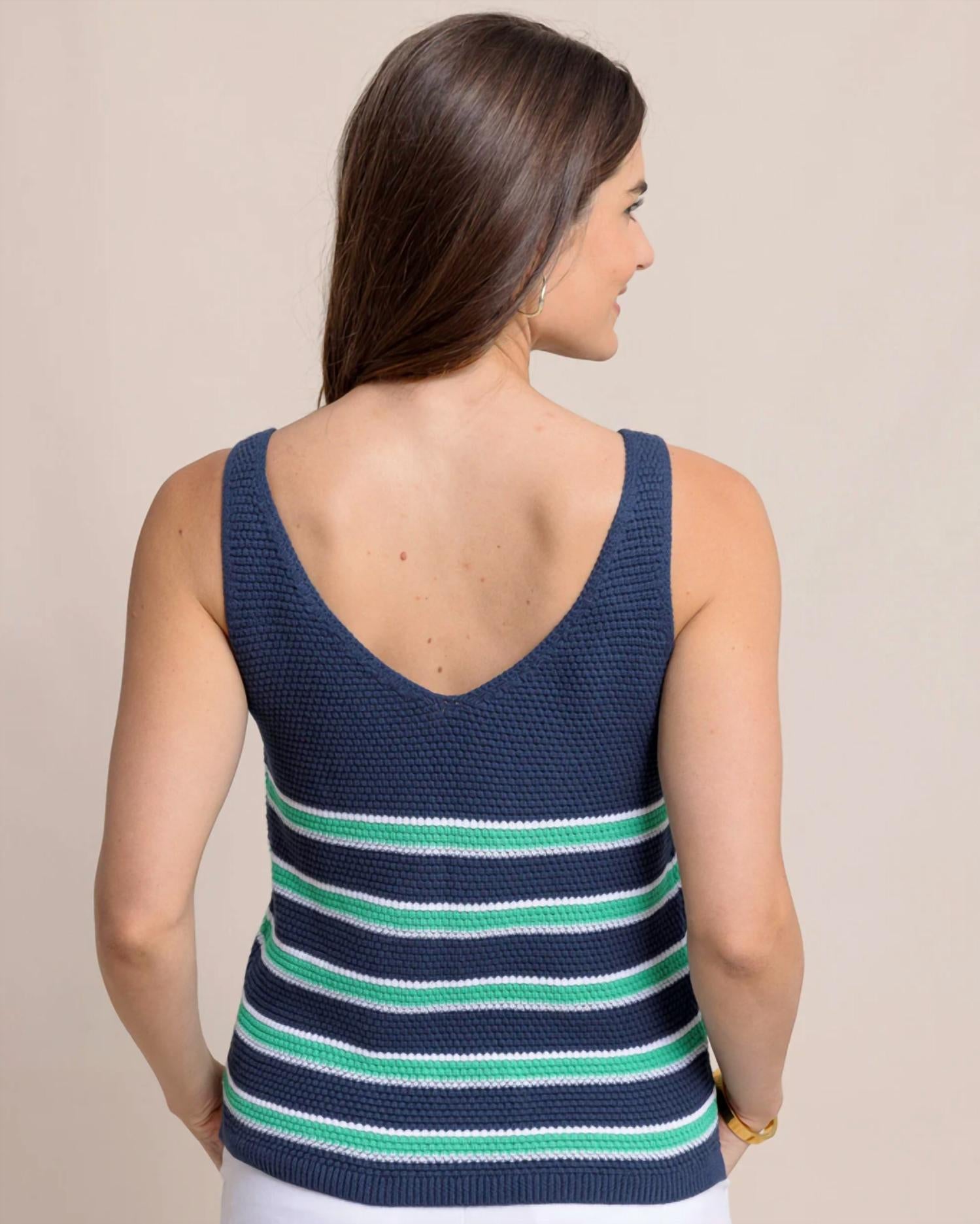Southern Tide - Alli Striped Sweater Tank Top