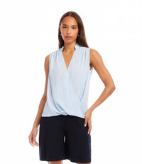 Karen Kane - Sleeveless Drape Front Top