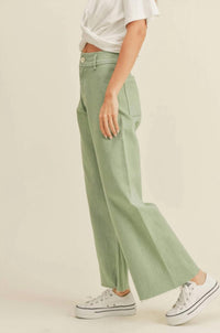 Miou Muse - Straight Wide Leg Denim Pants