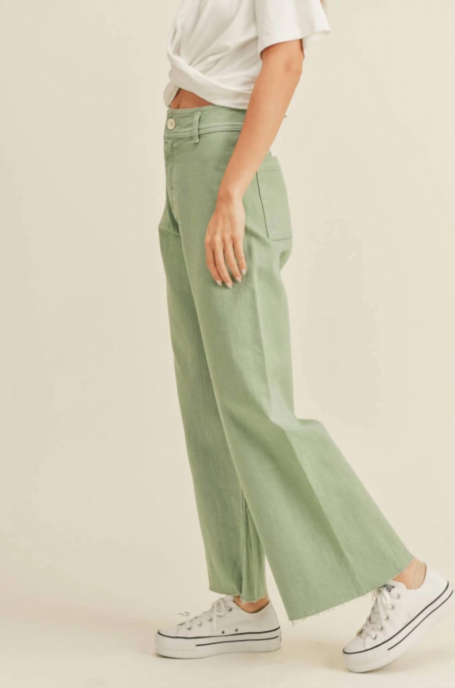 Miou Muse - Straight Wide Leg Denim Pants