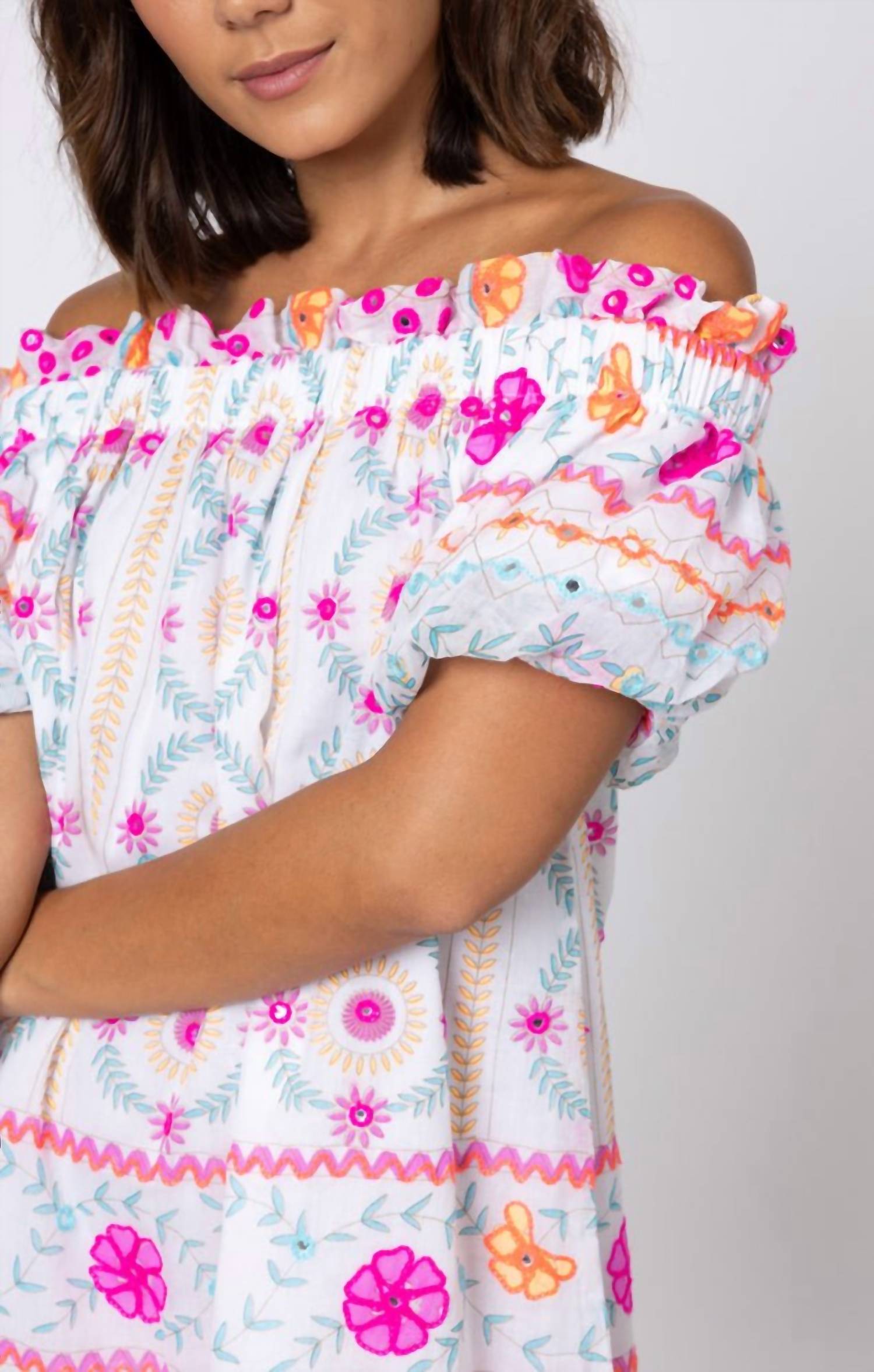 Juliet Dunn - Off-shoulder Mini Dress
