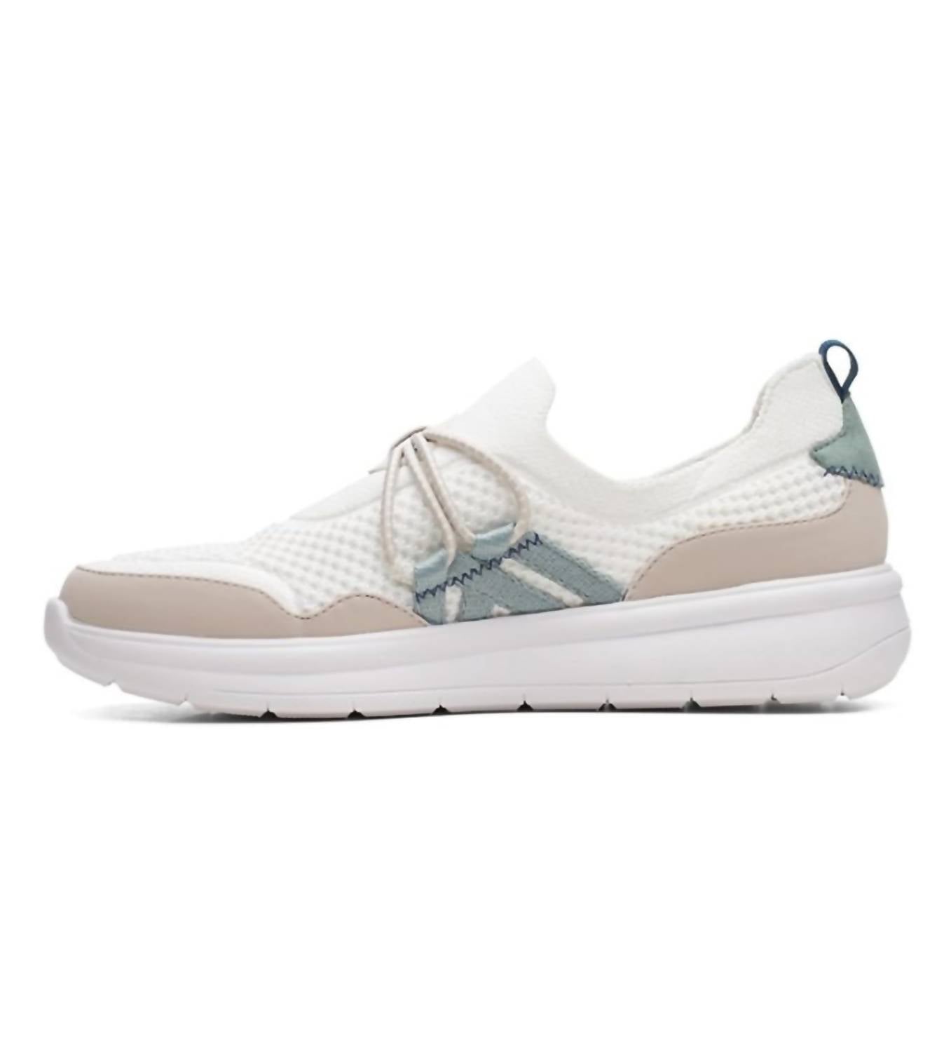 Clarks Women's Ezera Run Loafer in white combi - women's flats - alternate view
