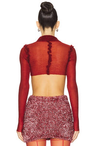 Gcds - Celluloid Knit Crop Polo
