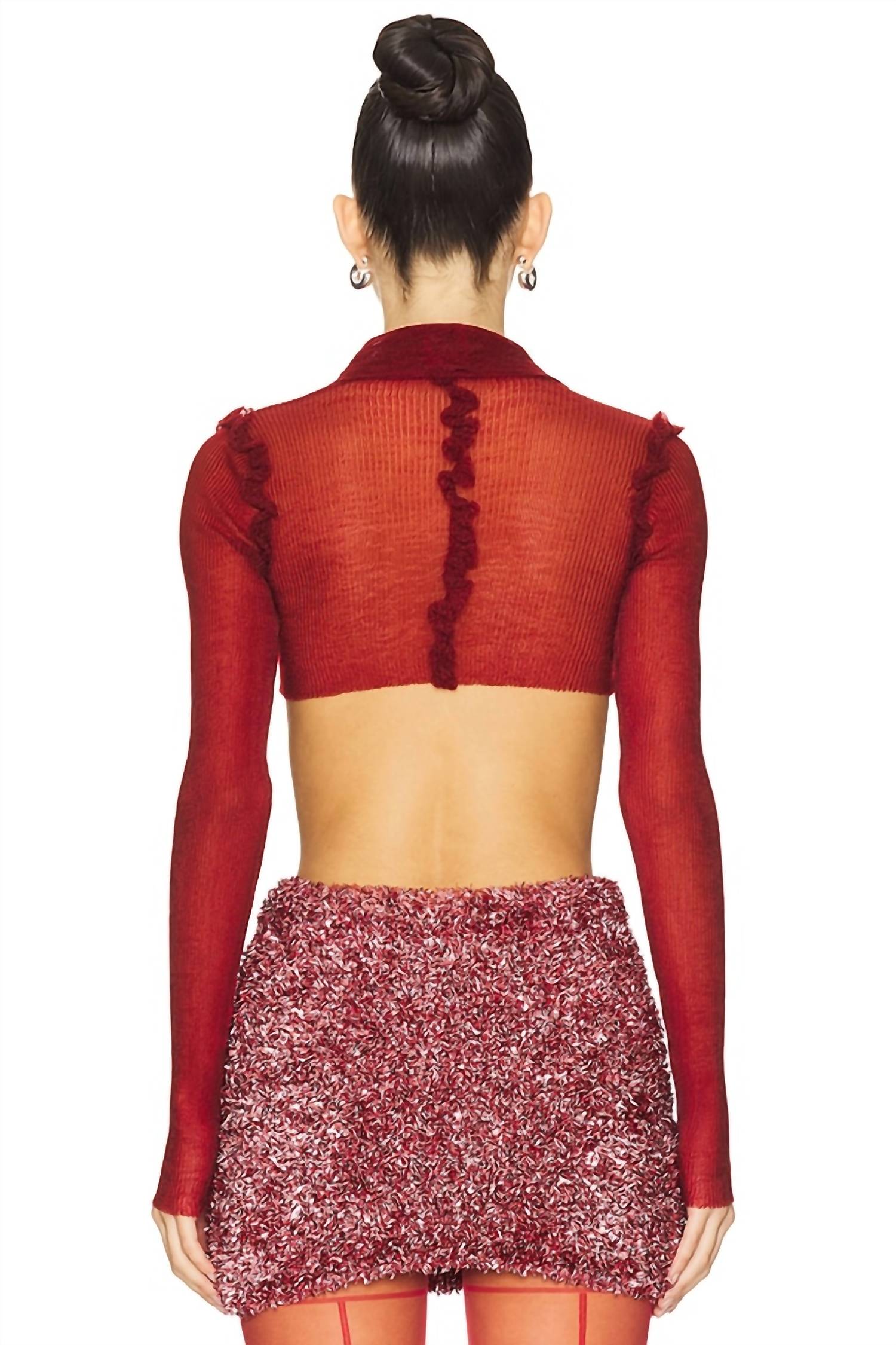 Gcds - Celluloid Knit Crop Polo