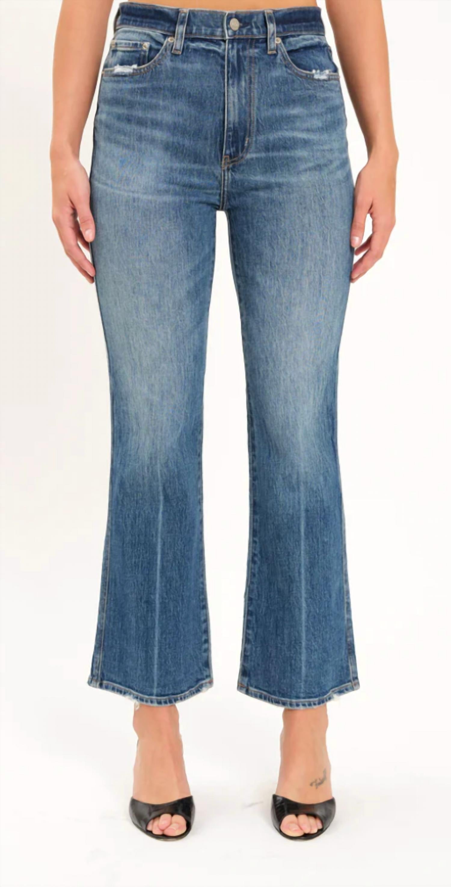 DAZE Soho High Rise Ankle Flare Jeans in rush hour 2 - women's pants