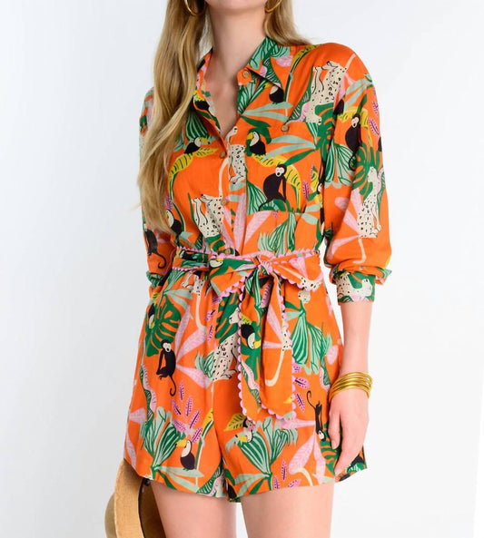 Ivy Jane - Tropical Shirt Style Romper