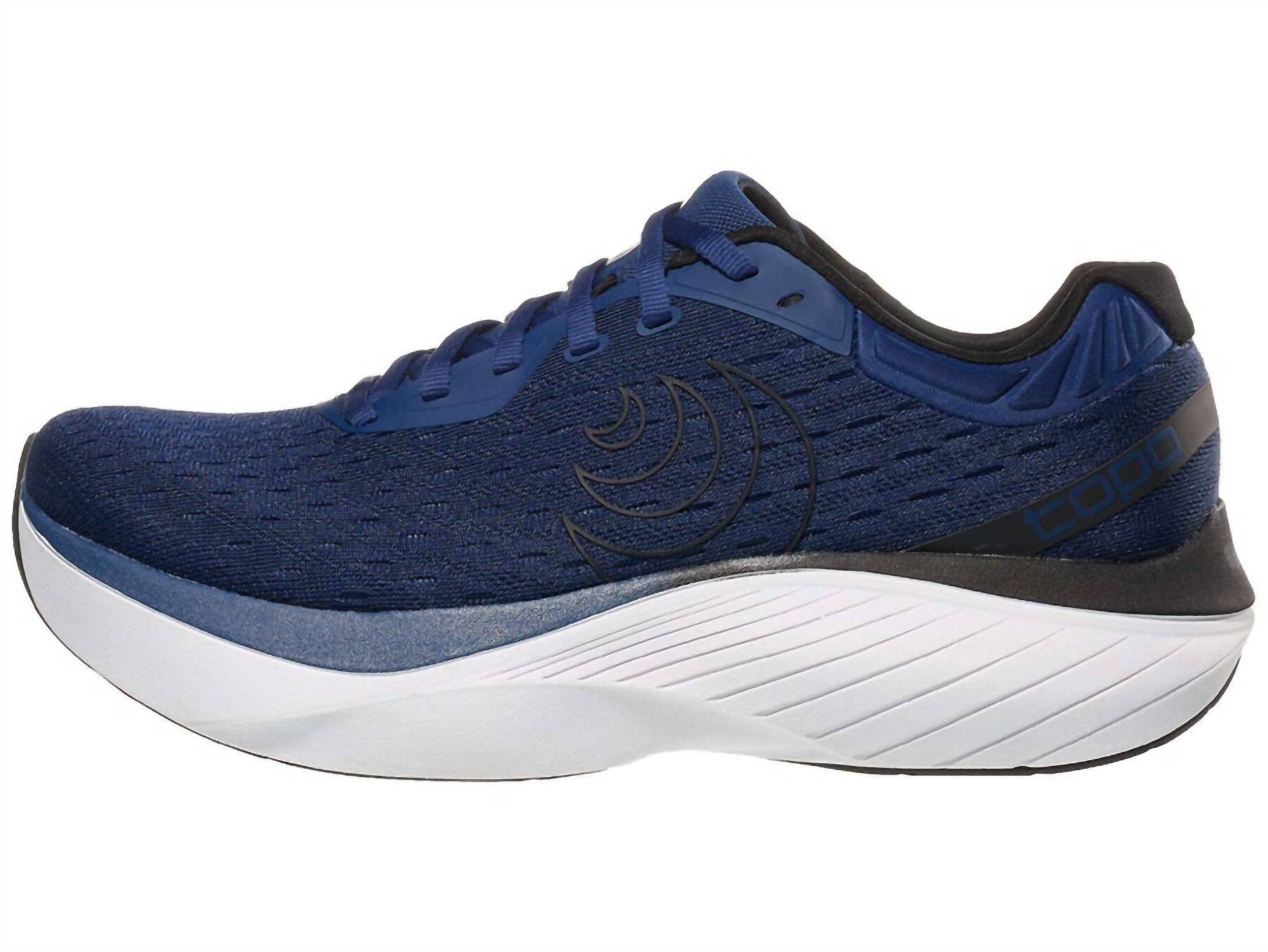 Topo Athletic Men's Atmos Athletic Shoes in navy white 1 - men's shoe - detail view