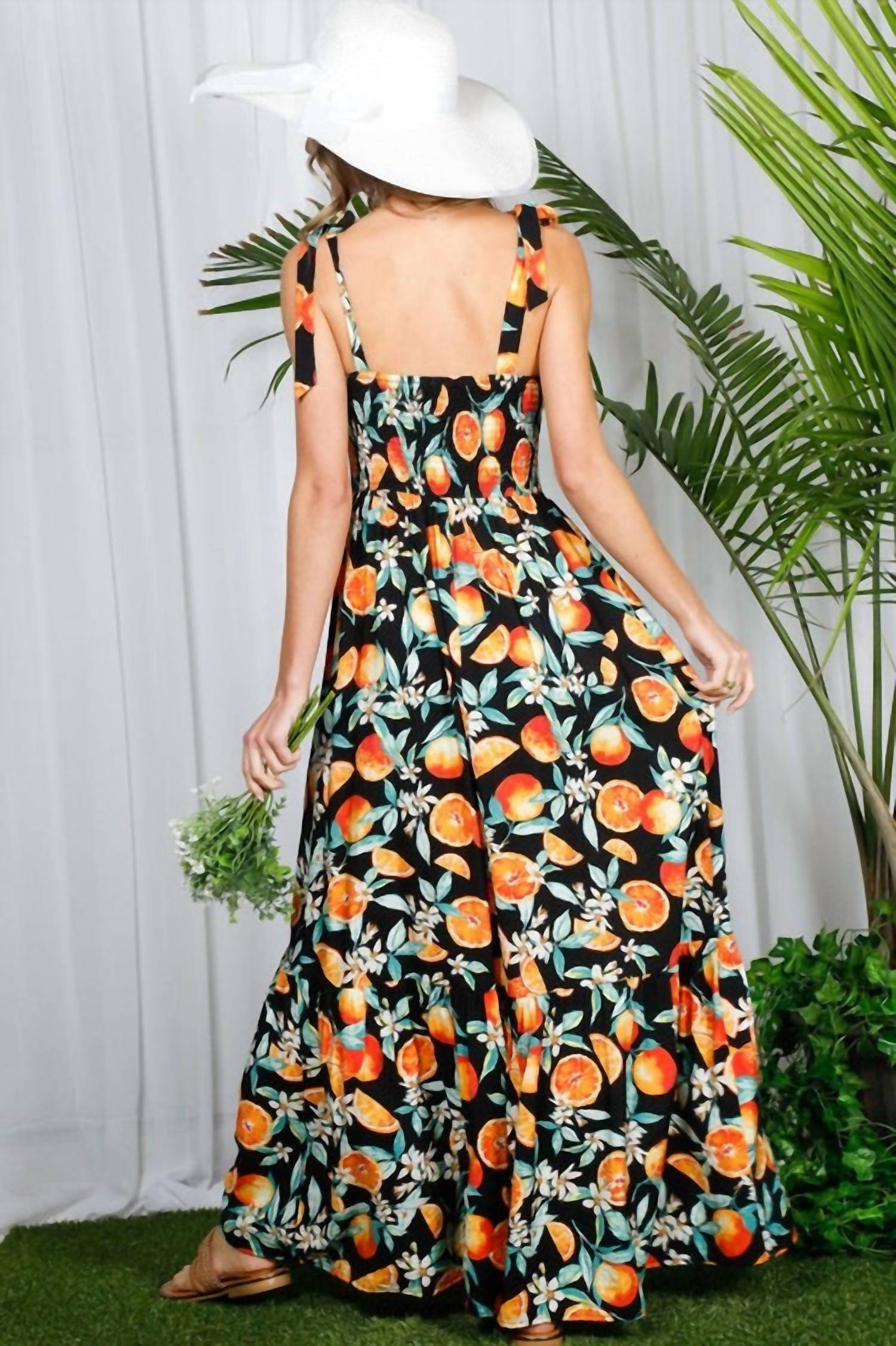 Vine & Love - Blossom Square Neck Maxi Dress