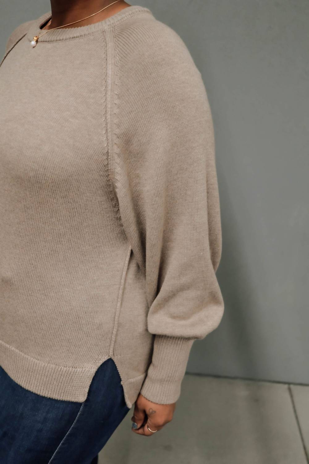 Bluivy - Willow Side Slit Knit Sweater